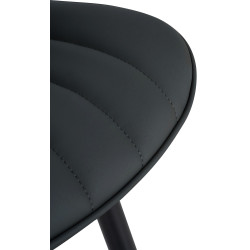 Ensemble de 2 chaises Brady, similicuir, noires