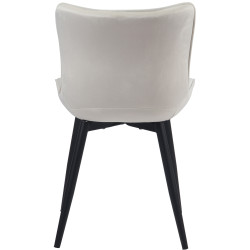 Ensemble de 2 chaises Brady en velours crème