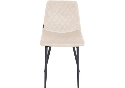 Ensemble de 4 chaises Telde en velours crème