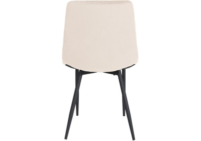 Ensemble de 4 chaises Telde en velours crème