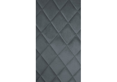 Ensemble de 4 chaises Telde en velours gris foncé