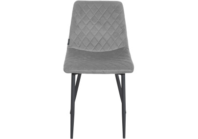 Ensemble de 4 chaises Telde en velours gris