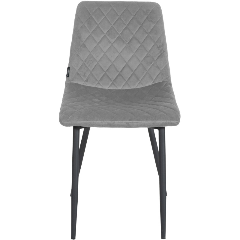 Ensemble de 4 chaises Telde en velours gris