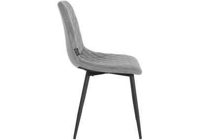 Ensemble de 4 chaises Telde en velours gris