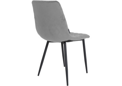 Ensemble de 4 chaises Telde en velours gris