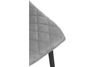 Ensemble de 4 chaises Telde en velours gris