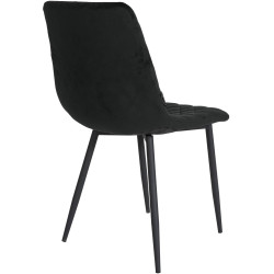 Ensemble de 4 chaises Telde en velours noir