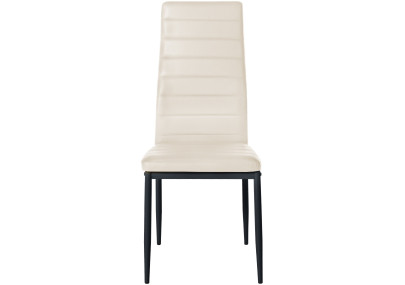 Ensemble de 6 chaises de salle à manger Mayfair en similicuir crème