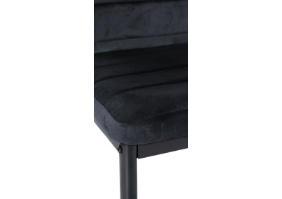 Ensemble de 6 chaises de salle à manger Mayfair en velours noir