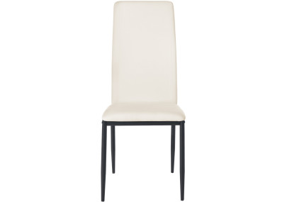 Ensemble de 6 chaises de salle à manger Savino, similicuir, crème
