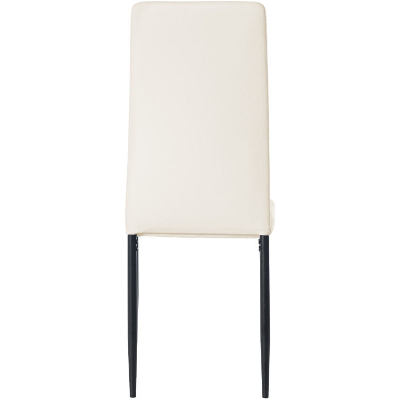 Ensemble de 6 chaises de salle à manger Savino, similicuir, crème