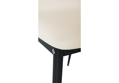 Ensemble de 6 chaises de salle à manger Savino, similicuir, crème