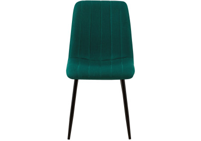 Ensemble de 4 chaises Dijon, tissu vert foncé