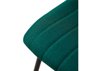 Ensemble de 4 chaises Dijon, tissu vert foncé