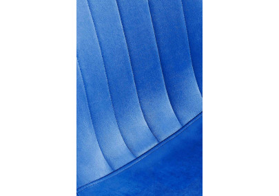 Chaise de salle à manger Baxter, velours, bleue