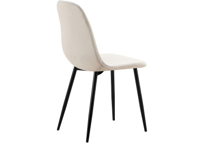 Chaise de salle à manger Baxter, velours gris