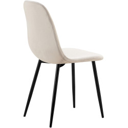 Chaise de salle à manger Baxter, velours gris