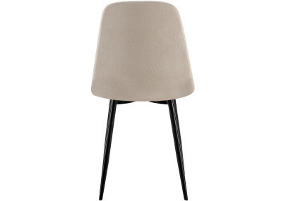 Chaise de salle à manger Baxter, velours gris