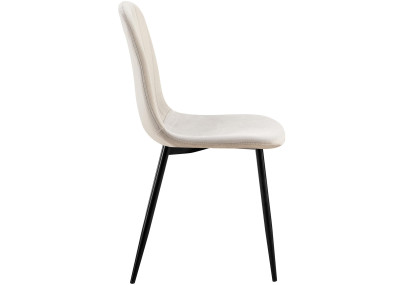 Chaise de salle à manger Baxter, velours gris