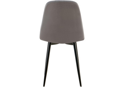 Chaise de salle à manger Baxter, velours gris foncé