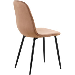 Chaise de salle à manger Baxter, velours marron