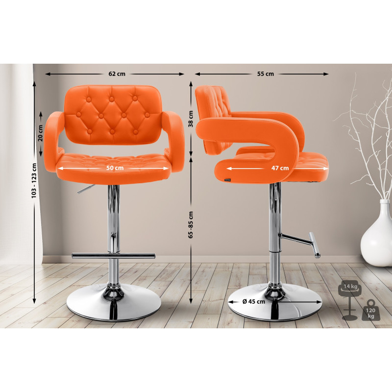 Tabouret de bar Dublin C laranja