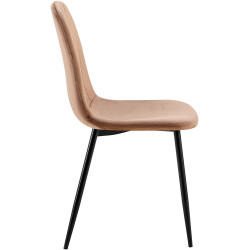 Chaise de salle à manger Baxter, velours marron