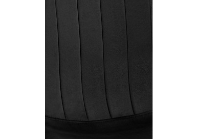 Chaise de salle à manger Baxter, velours, noire