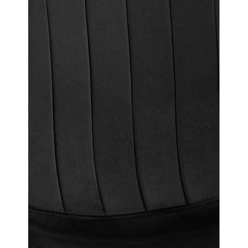 Chaise de salle à manger Baxter, velours, noire