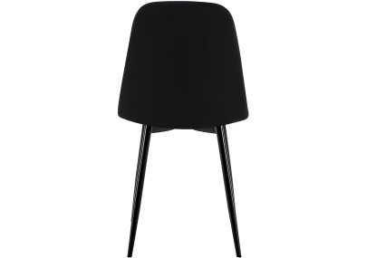 Chaise de salle à manger Baxter, velours, noire