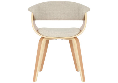 Ensemble de 2 chaises Bruce, tissu naturel/crème