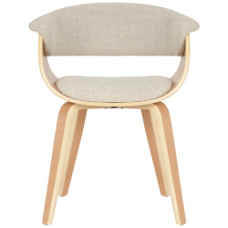Ensemble de 2 chaises Bruce, tissu naturel/crème