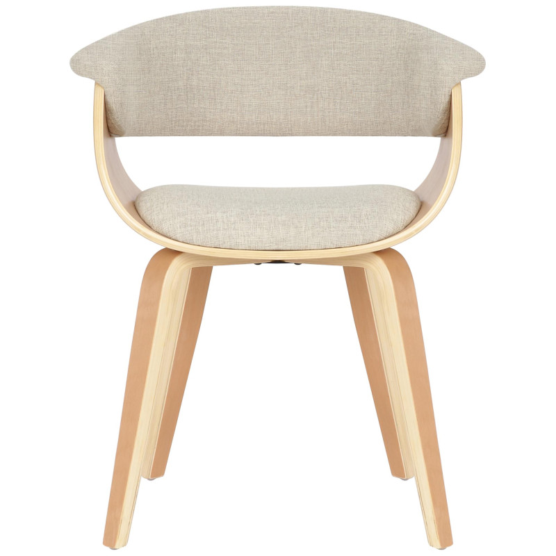 Ensemble de 2 chaises Bruce, tissu naturel/crème