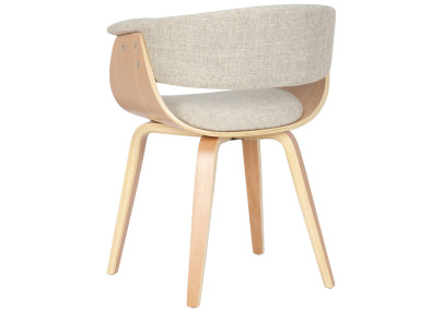 Ensemble de 2 chaises Bruce, tissu naturel/crème