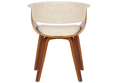 Ensemble de 2 chaises Bruce, tissu noyer/crème