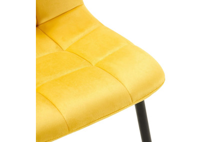 Chaise de salle à manger jaune Antibes