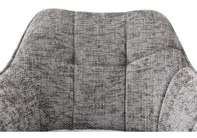 Chaise de salle à manger Scott, tissu gris foncé