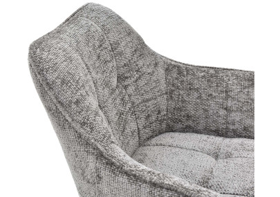 Chaise de salle à manger Scott, tissu gris foncé