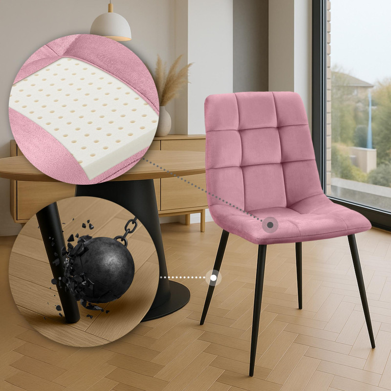 Chaise de salle à manger Antibes rose