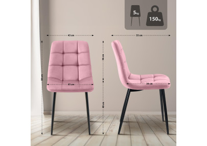 Chaise de salle à manger Antibes rose