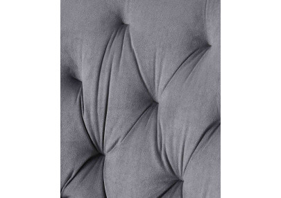 Chaise de salle à manger Wallace, velours, gris foncé