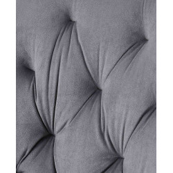 Chaise de salle à manger Wallace, velours, gris foncé