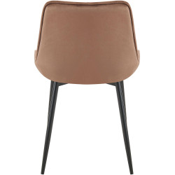 Chaise de salle à manger Wallace, velours, marron