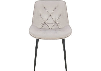 Chaise de salle à manger Wallace, velours gris