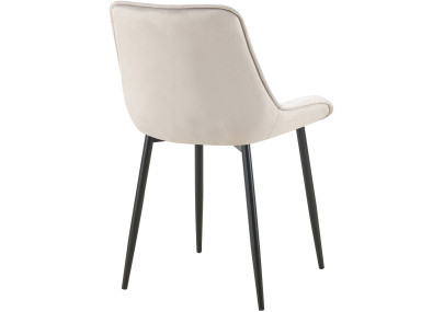 Chaise de salle à manger Wallace, velours gris