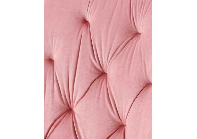 Chaise de salle à manger Wallace, velours, rose