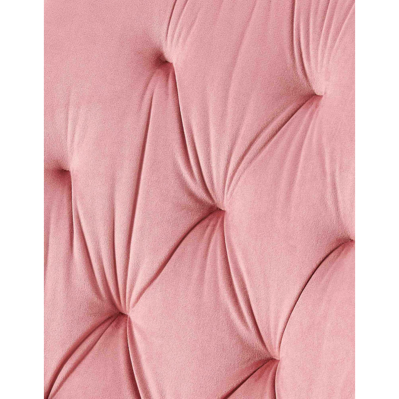 Chaise de salle à manger Wallace, velours, rose