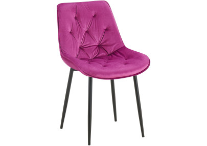 Chaise de salle à manger Wallace, velours, violet