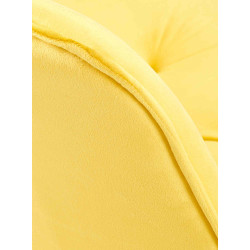 Chaise de salle à manger Wallace, velours, jaune