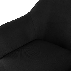 Ensemble de 2 chaises de salle à manger Vessa, tissu noir
